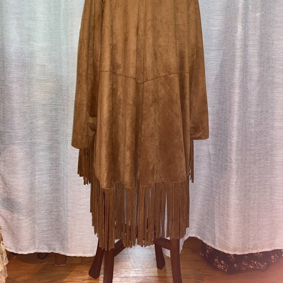 Chico's Fringed Poncho/Wrap Copper Color Size 4 (US20/22) - Picture 6 of 12